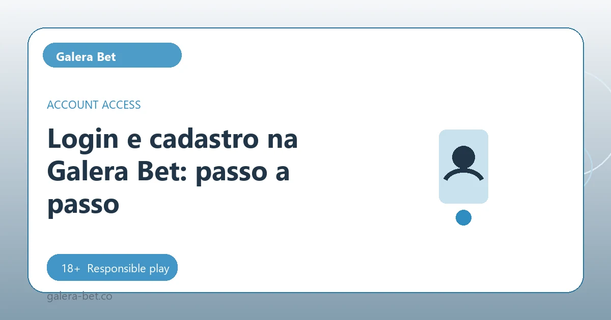 Login e cadastro na Galera Bet: passo a passo - Galera Bet guide
